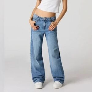 Refuge Skater Low Rise Denim Jeans Light Blue Size 00 Baggy Slouchy